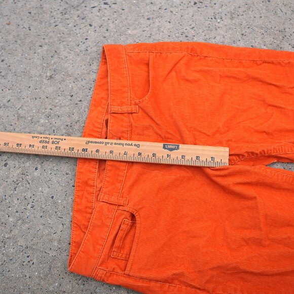 J.Crew Corduroy Jeans Size 31R Orange City Fit Straight Leg Fall Winter Pants - Picture 4 of 12